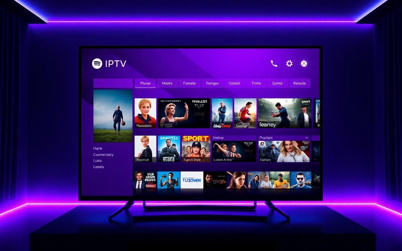 IPTV Smart Purple Player app interface